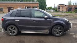 Renault Koleos 2008-2016 гг. Боковые Подножки Premium (2 шт., Нержавейка) 60 мм фото 2