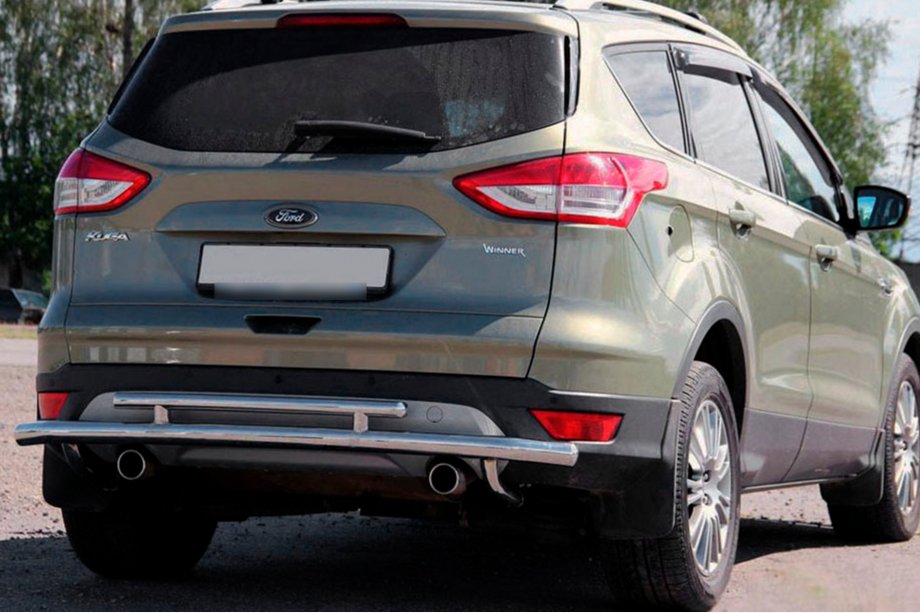 Ford Kuga/Escape 2013-2019 гг. Задняя дуга AK002-2 (нержавейка) Image