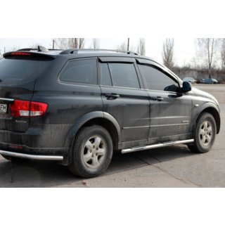 Боковые трубы BB002 (2 шт., нержавейка) SsangYong Kyron 2005-2014 гг. фото 2