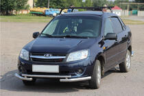 Lada Granta 2011- гг. Передняя защита ST009-2 фото 2
