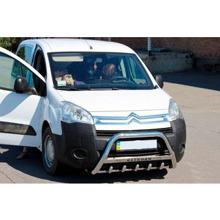 Кенгурятник WT004 (нержавейка) Citroen Berlingo 2008-2018 гг. фото 2