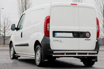 Opel Combo 2012-2018 гг. Задняя дуга AK002/1-Двойная (нерж. сталь) фото 1