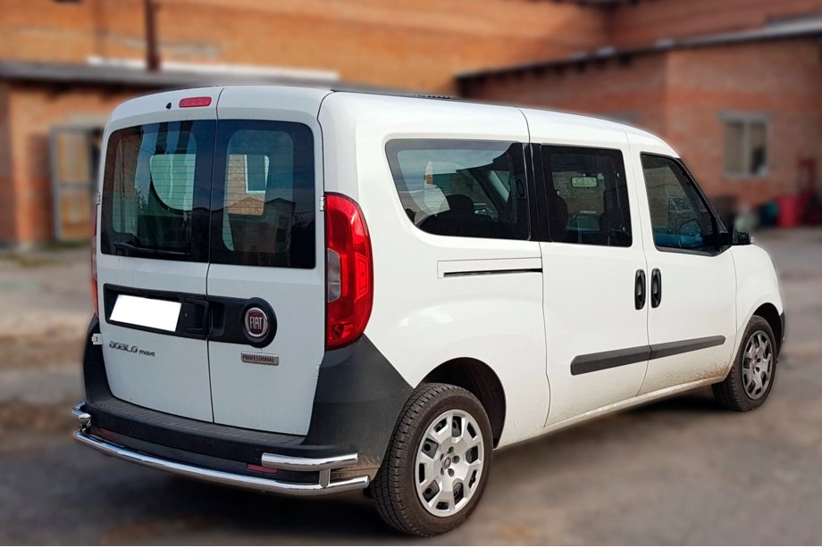 Fiat Doblo II 2010-2022 гг. Задняя дуга AK005/2-Двойная (нерж. сталь) Image