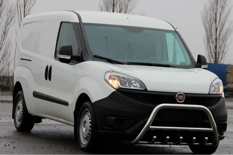 Fiat Doblo II 2010-2022 гг. Кенгурятник WT003 (нержавейка) Image