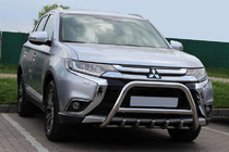 Mitsubishi Outlander 2012-2021 гг. Кенгурятник WT003 (нержавейка) фото 1