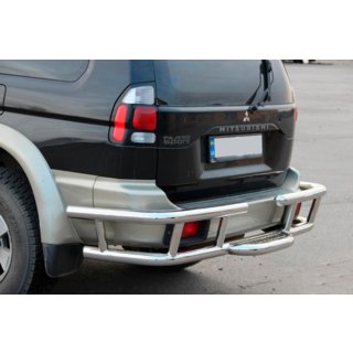 Задняя Защита AK-Special (Нержавейка) Mitsubishi Pajero Sport 1996-2007 гг. фото 1