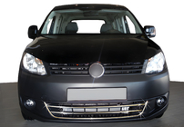 Volkswagen Caddy 2010-2015 гг. Накладки на передний бампер Trend (3 шт., нержавейка) фото 1