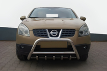 Nissan Qashqai 2010-2014 гг. Передняя дуга WT003 (нерж. сталь) 60 мм фото 1
