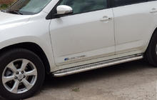 Toyota Rav 4 2006-2013 гг. Боковые Подножки Premium (2 шт., Нержавейка) фото 3
