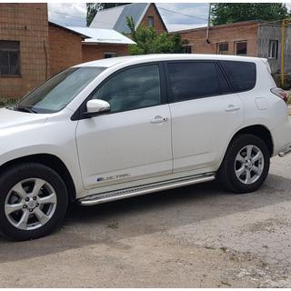 Боковые Подножки Premium (2 шт., Нержавейка) Toyota Rav 4 2006-2013 гг. фото 1