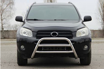 Toyota Rav 4 2006-2013 гг. Передняя защита WT022 Нержавейка фото 1