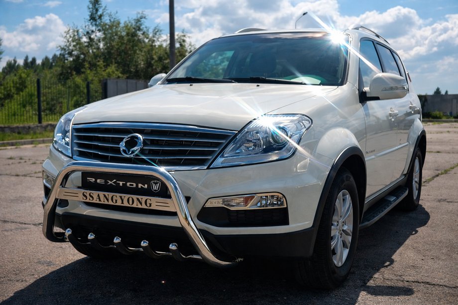 SsangYong Rexton I 2001-2017 гг. Кенгурятник WT004 Нержавейка Image