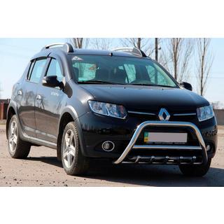 Передняя дуга WT003 (нерж. сталь) Renault Sandero 2013-2022 гг. фото 3