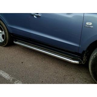 Боковые Подножки Premium (2 шт., Нержавейка) Hyundai Santa Fe 2 2006-2012 гг. фото 1