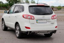 Hyundai Santa Fe 2 2006-2012 гг. Задняя дуга AK002-2 (нержавейка) фото 2