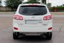 Hyundai Santa Fe 2 2006-2012 гг. Задняя дуга AK002-2 (нержавейка) фото 3