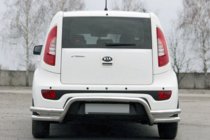 Kia Soul II 2013-2018 гг. Задняя защита AK007-2 (нержавейка) фото 1