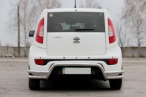 Kia Soul II 2013-2018 гг. Задняя защита AK007-2 (нержавейка) фото 3