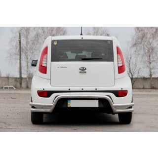 Задняя защита AK007-2 (нержавейка) Kia Soul II 2013-2018 гг. фото 3