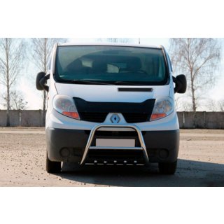 Кенгурятник QT-Spec (нержавейка) Nissan Primastar 2002-2014 гг. фото 1