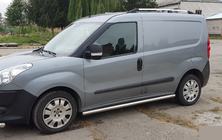 Fiat Doblo II 2010-2022 гг. Боковые трубы (2 шт., нержавейка) 60мм, Макси база фото 2