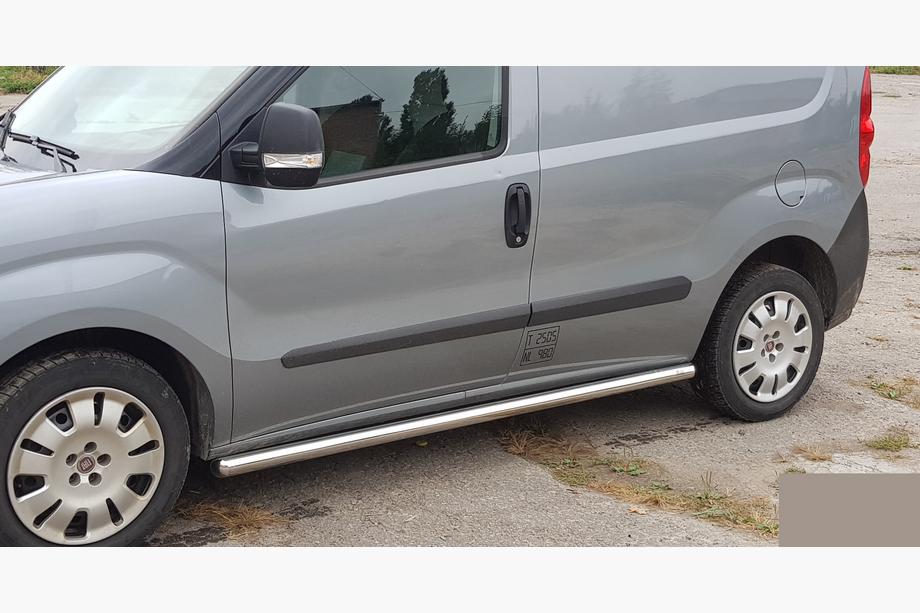 Fiat Doblo II 2010-2022 гг. Боковые трубы (2 шт., нержавейка) 60мм, Стандартная база Фото 4