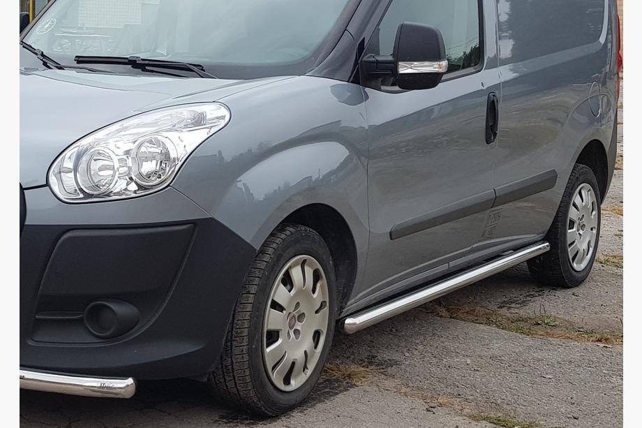 Fiat Doblo II 2010-2022 гг. Боковые трубы (2 шт., нержавейка) 60мм, Макси база Image