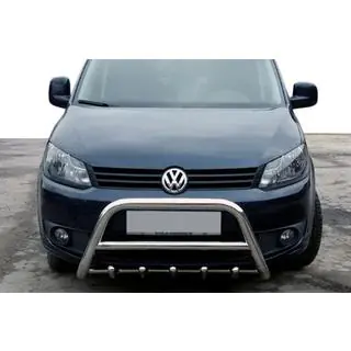 Защита переднего бампера WT003 (60 мм, нержавейка) Volkswagen Caddy 2010-2015 гг. фото 1