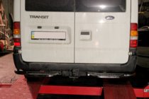 Ford Transit 2000–2014 гг. Задняя защитная подножка AK-Special (нерж.) фото 1