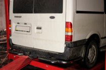 Ford Transit 2000–2014 гг. Задняя защитная подножка AK-Special (нерж.) фото 2