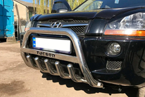 Hyundai Tucson JM 2004- гг. Кенгурятник WT004 (нержавейка) фото 2