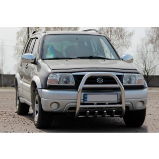 Кенгурятник QT007 (нержавейка) Suzuki Vitara 1998-2006 гг. фото 1