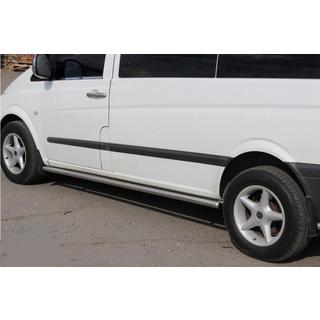 Боковые трубы BB001 (2 шт., нержавейка) Mercedes Vito W639 2004-2014 гг. фото 3