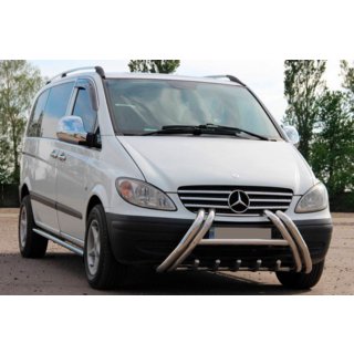 Кенгурятник Kelebek WT011 (нерж.) Mercedes Viano 2004-2014 гг. фото 1