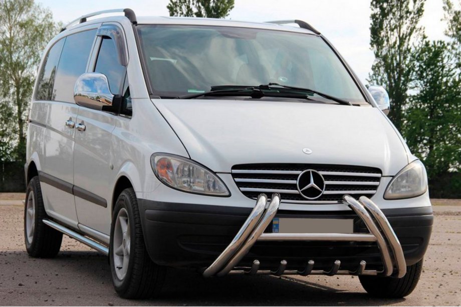 Mercedes Viano 2004-2014 гг. Кенгурятник Kelebek WT011 (нерж.) Image