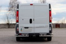 Opel Vivaro 2001–2015 гг. Задняя защита AK003-Plus-2 (нержавейка) фото 2