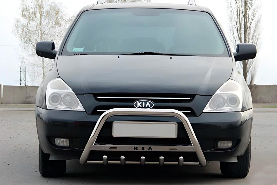 Kia Carnival 2002-2013 гг. Кенгурятник WT004 Нержавейка Image