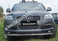 Audi Q7 2005-2015 гг. Передняя защита ST008 (нержавейка) d70 фото 5