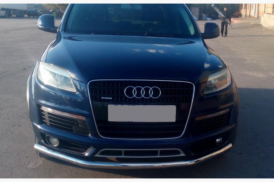 Audi Q7 2005-2015 гг. Передняя защита ST008 (нержавейка) d70 Image