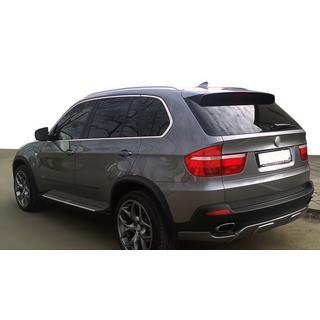 Накладка на задний бампер (2007-2010, грунтованная под покраску) BMW X5 E70 2007-2013 гг. фото 1
