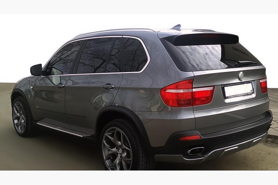 BMW X5 E70 2007-2013 гг. Накладка на задний бампер (2007-2010, грунтованная под покраску) Image