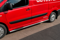 Fiat Scudo 2007-2015 гг. Боковые трубы BB002 (2 шт., нержавейка) 60 мм, короткая база фото 6