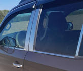 Volkswagen Amarok 2010-2022 гг. Окантовка окон нержавейка (4 полоски) Carmos - Турецкая Нержавеющая Сталь фото 5