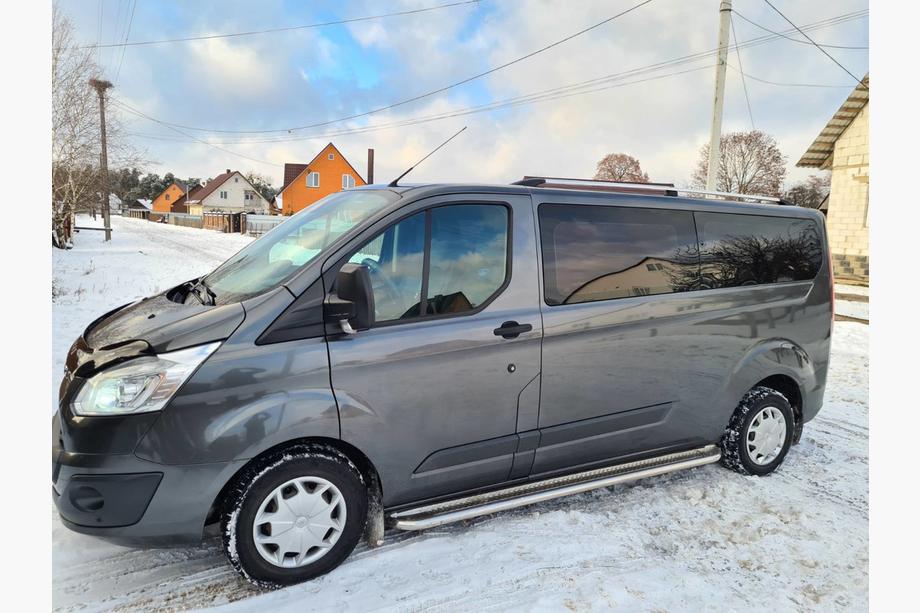 Ford Custom 2013-2022 гг. Хромированные Рейлинги Длинная металлическая ножка Фото 3