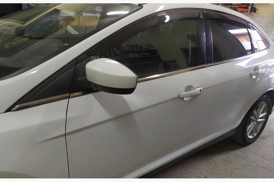Ford Focus III 2011-2017 гг. Нижние молдинги окон нержавейка (8 шт) SW, OmsaLine - Итальянская Нержавейка Фото 12