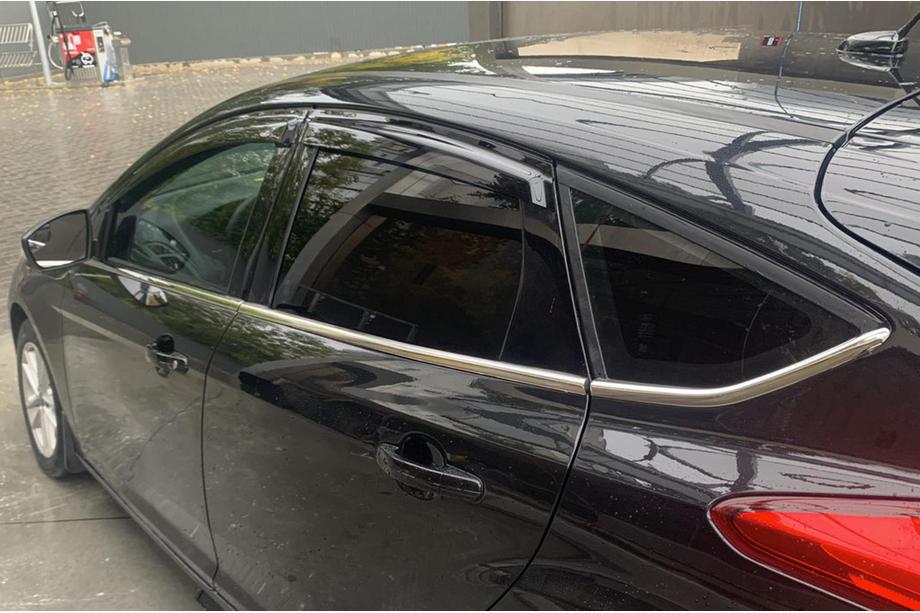 Ford Focus III 2011-2017 гг. Нижние молдинги окон нержавейка (8 шт) SW, OmsaLine - Итальянская Нержавейка Фото 3