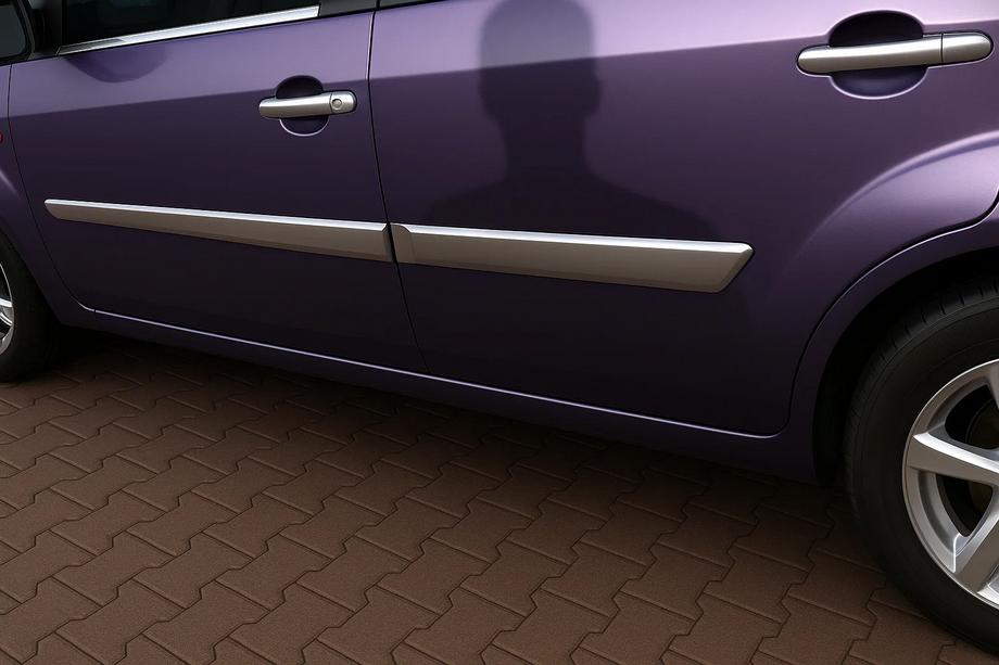 Ford Fiesta 2002-2008 гг. Дверные Молдинги Нержавеющая Сталь (4 шт) Image