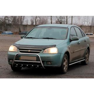 Передняя дуга WT003 (60 мм, нерж.) Chevrolet Lacetti 2003-2024 гг. фото 1