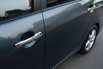 Mitsubishi Lancer 9 2004-2008 гг. Хромированные Накладки на Ручки (4 шт) OmsaLine - Итальянская Нержавейка фото 1