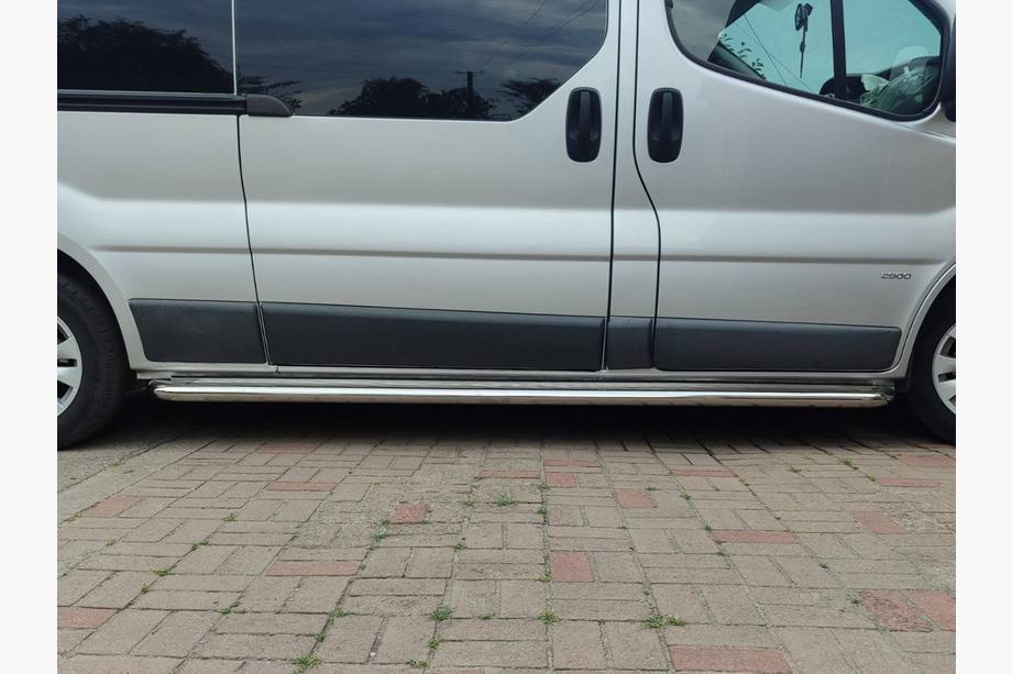 Nissan Primastar 2002-2014 гг. Боковые Подножки Premium (2 шт., Нержавейка) 60 мм, короткая база Фото 10